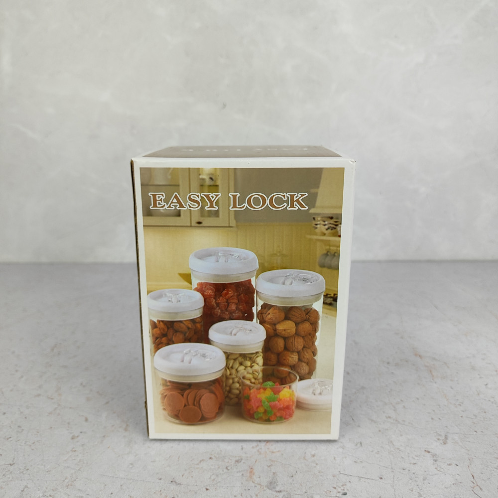 Банка пластиковая для сыпучих продуктов 1,7 л вакуум крышка прозрачный Baizheng