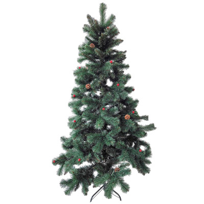 Ель искусственная 150 см ПВХ шишки металл подставка 012 Fex