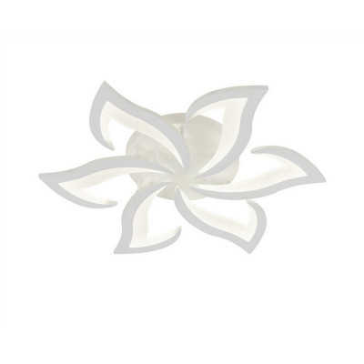 Люстра светодиодная 6 плафонов 62,4*7,5 см 84Вт 6048LM 35м2 3 цвета пульт белый Baizheng