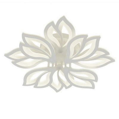 Люстра светодиодная 8 плафонов 53,7*11,5 см 144Вт 10368LM 28м2 3 цвета пульт белый Baizheng