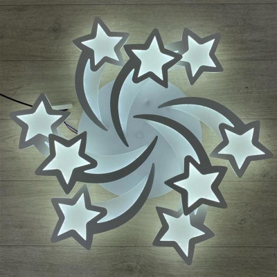 Люстра светодиодная 8 плафонов 75,3*11,5 см 208Вт 14976LM 36м2 3 цвета пульт белый Baizheng Люстра светодиодная 8 плафонов 75,3*11,5 см 208Вт 14976LM 36м2 3 цвета пульт белый Baizheng