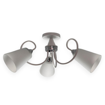 Люстра 3 плафона 42,5*34*30 см 60Вт 12м2 плафон стекло белый Baizheng