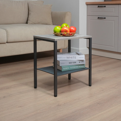 Этажерка металлическая 4-х ярусная 48х18х98,5 см серый Ладья 14 К ЗМИ