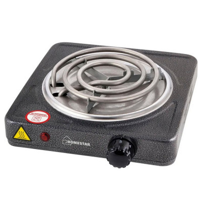 Электроплита одноконфорочная 1 кВт спираль серый HS-1103 HomeStar