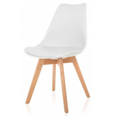 Стул полипропилен 46*49*82 см до 120 кг мягкое сидение белый Baizheng Стул полипропилен 46*49*82 см до 120 кг мягкое сидение белый Baizheng