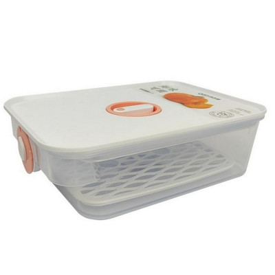 Контейнер пластиковый 1,3 л с сеткой с крышкой микс Baizheng