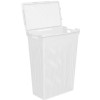 Мини изображение Корзина пластиковая для белья 50 л 450х260х615 мм узкая с крышкой белый Лофт Violet