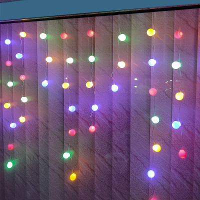 Гирлянда светодиодная 3 м 30*50*70 мм бахрома Мячики разноцветный NP-1278 Fex Гирлянда светодиодная 3 м 30*50*70 мм бахрома Мячики разноцветный NP-1278 Fex