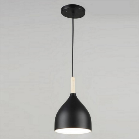 Люстра кухонная 1 плафон 17*17*80 см Е27 60Вт 4м2 плафон металл черный Baizheng