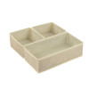 Мини изображение Набор коробок текстильных 3 предмета для хранения складные светло-бежевый Leonord