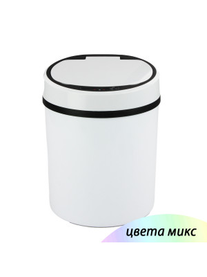 Ведро пластиковое для мусора 10 л сенсорное круглое USB микс Baizheng Ведро пластиковое для мусора 10 л сенсорное круглое USB микс Baizheng