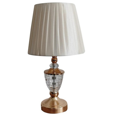 Лампа настольная 22*45см Е27 40Вт тканевый абажур золото BZ-T014 Baizheng