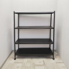 Мини снимок Стелаж металлический 3-х ярусный 100х40х120 см на колесах черный Baizheng