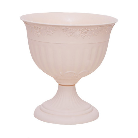 Вазон пластиковый  8 л ножка бежевый Ангара N2 Ангарск