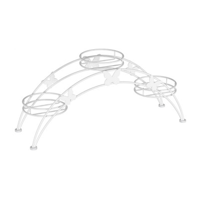 Подставка металлическая для цветов 500х150х220 мм белый Арка 3 ЗМИ Подставка металлическая для цветов 500х150х220 мм белый Арка 3 ЗМИ