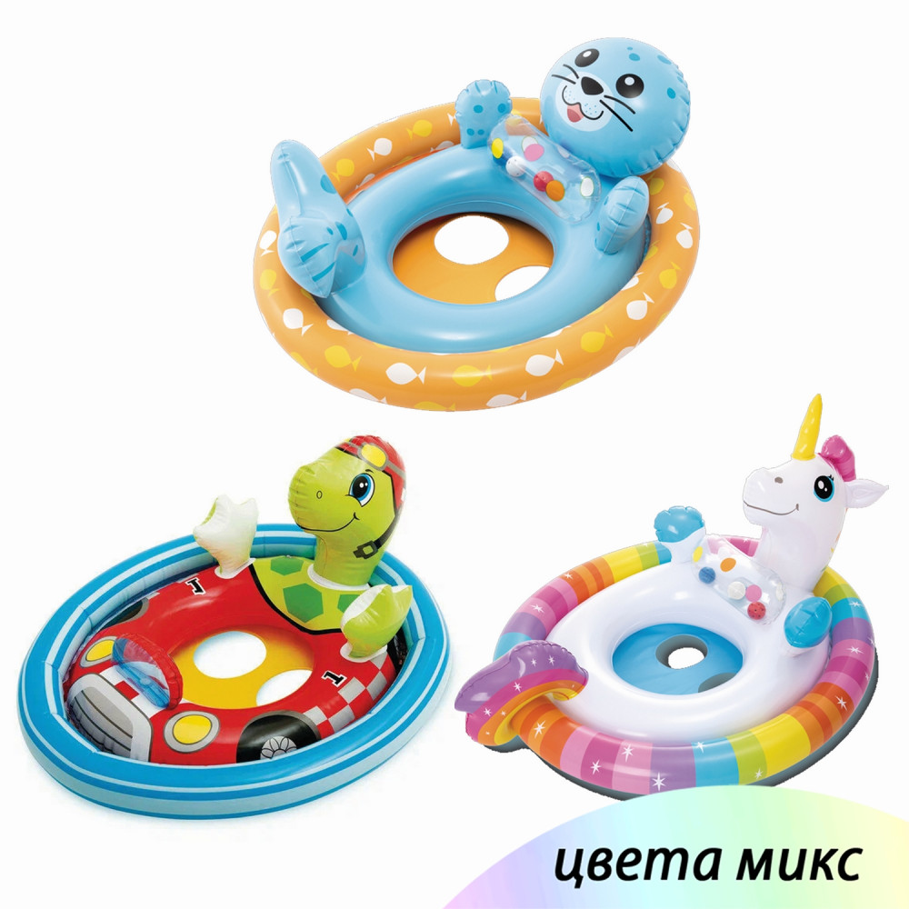 Круг для плавания микс Животные Intex