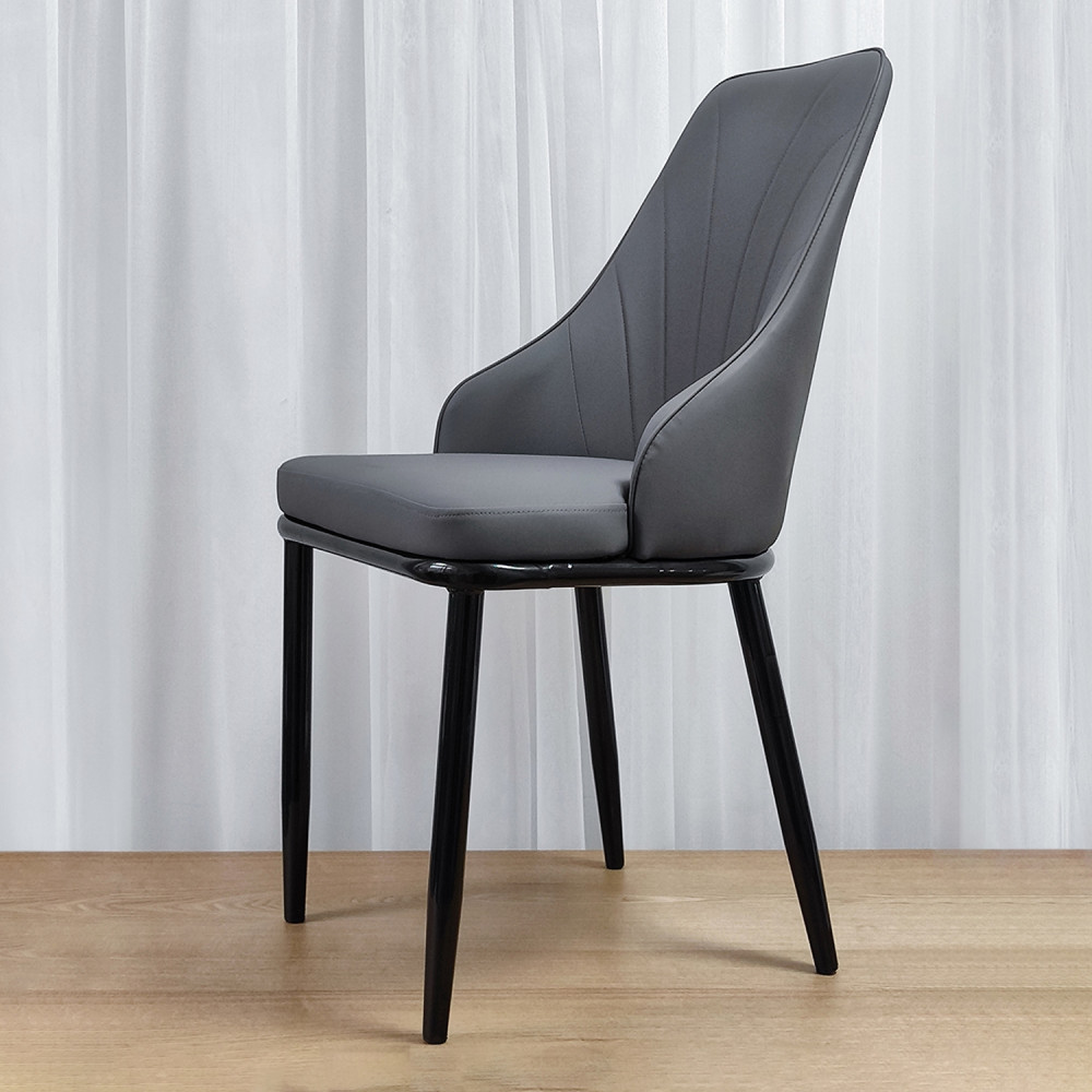 Стул металлический Baizheng 88×47×45 см, искусственная кожа, серый, до 150 кг