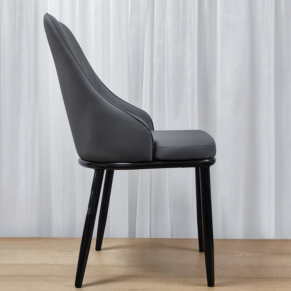 Стул металлический Baizheng 88×47×45 см, искусственная кожа, серый, до 150 кг
