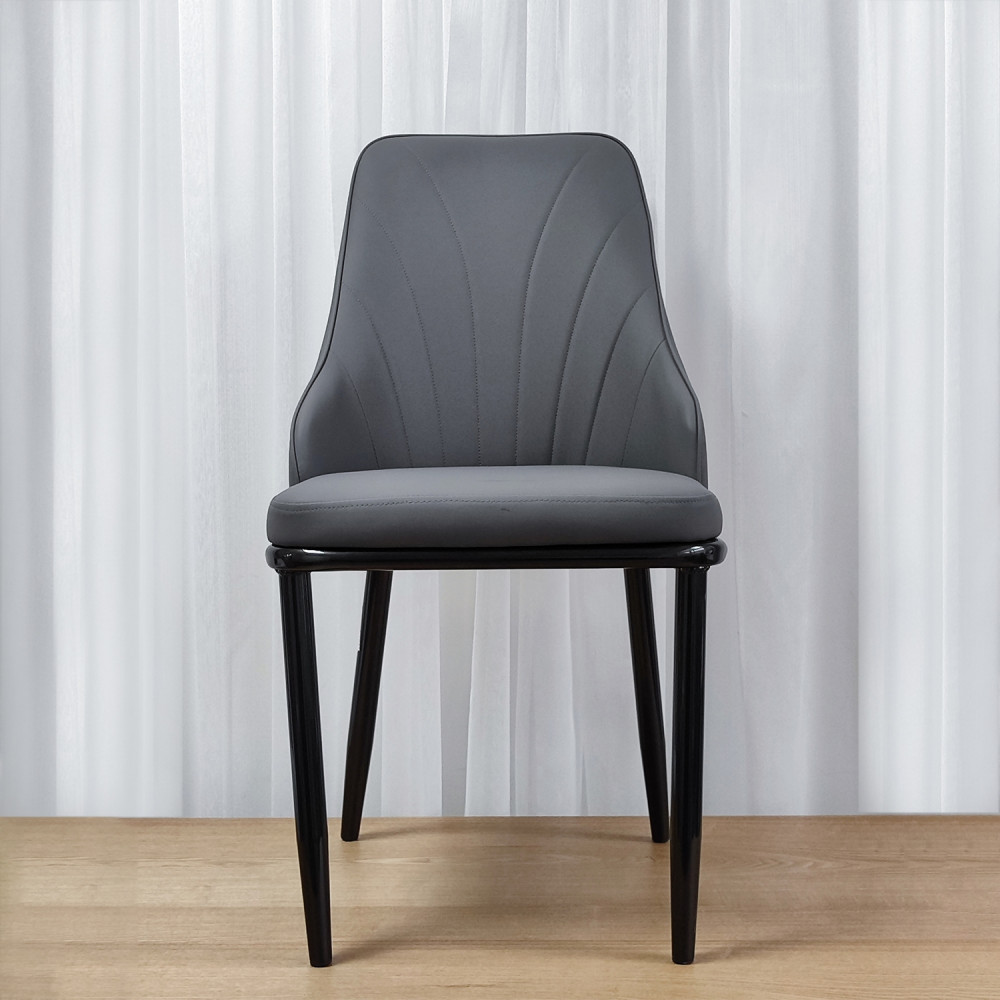 Стул металлический Baizheng 88×47×45 см, искусственная кожа, серый, до 150 кг