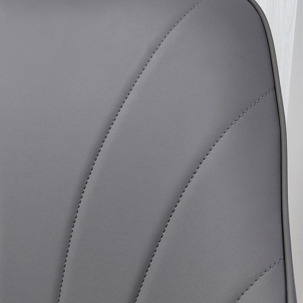 Стул металлический Baizheng 88×47×45 см, искусственная кожа, серый, до 150 кг