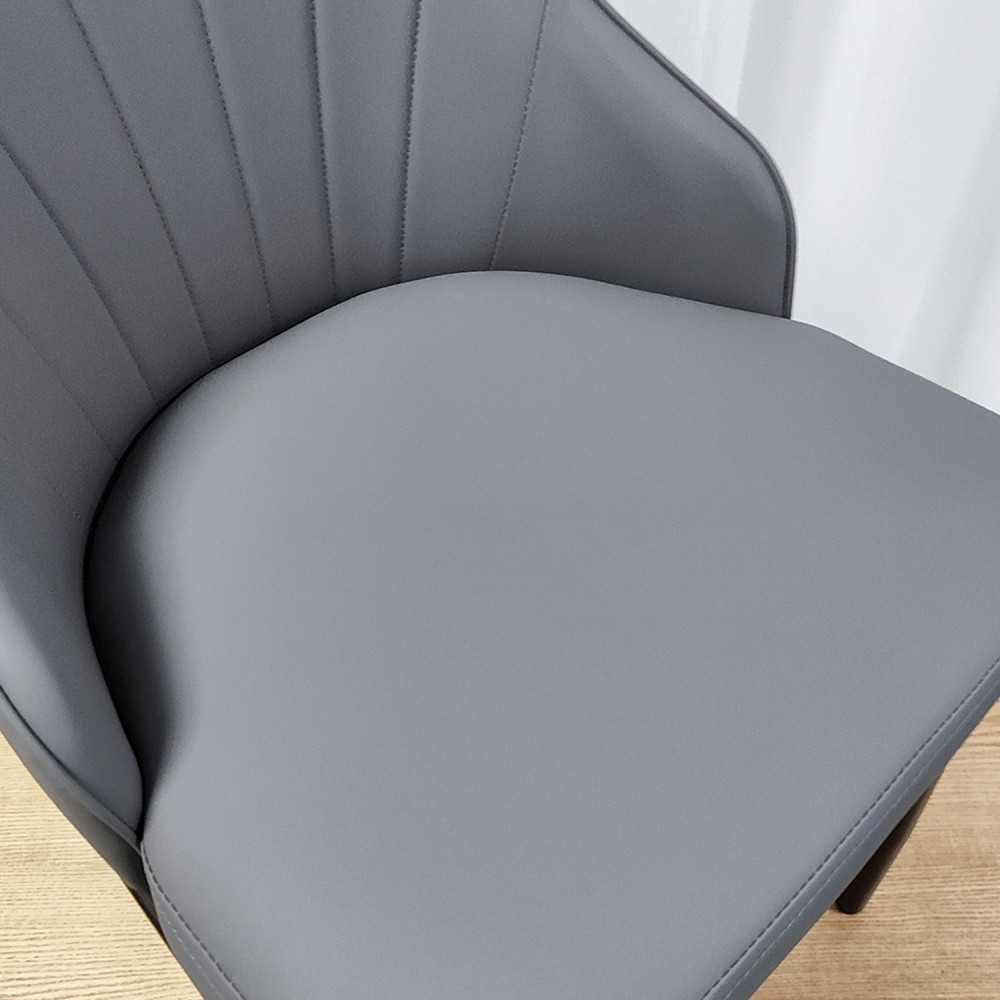 Стул металлический Baizheng 88×47×45 см, искусственная кожа, серый, до 150 кг