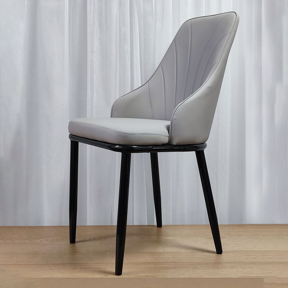 Стул металлический Baizheng 88×47×45 см, искусственная кожа, серый, до 150 кг
