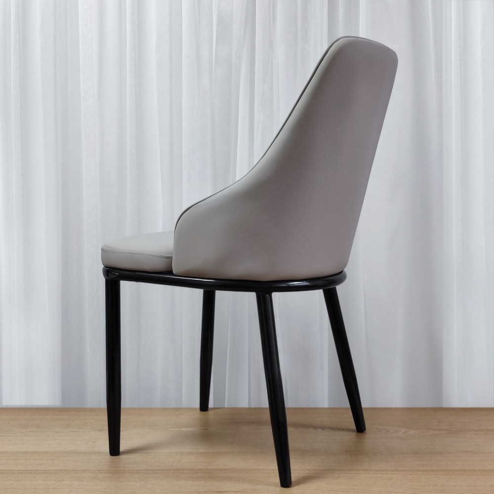Стул металлический Baizheng 88×47×45 см, искусственная кожа, серый, до 150 кг