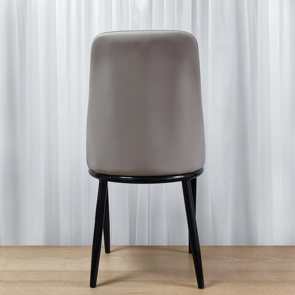 Стул металлический Baizheng 88×47×45 см, искусственная кожа, серый, до 150 кг