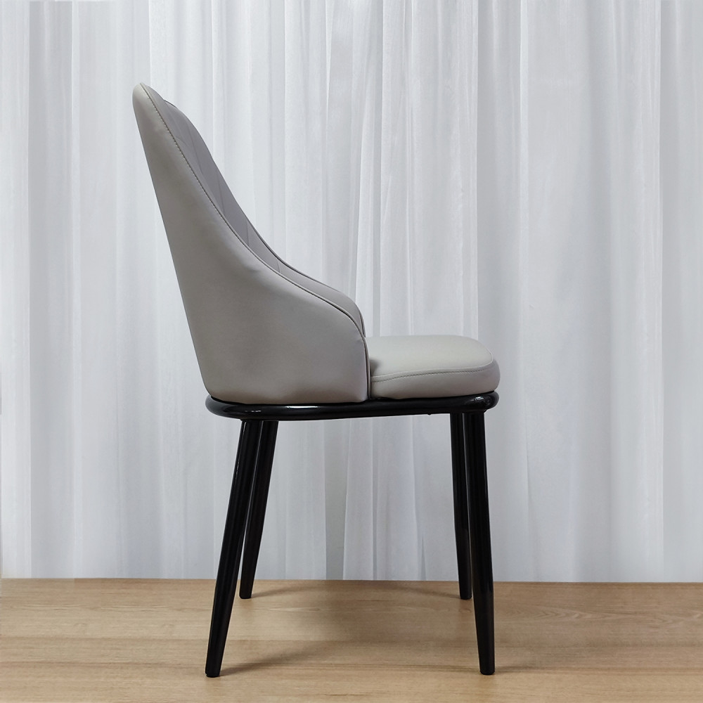 Стул металлический Baizheng 88×47×45 см, искусственная кожа, серый, до 150 кг