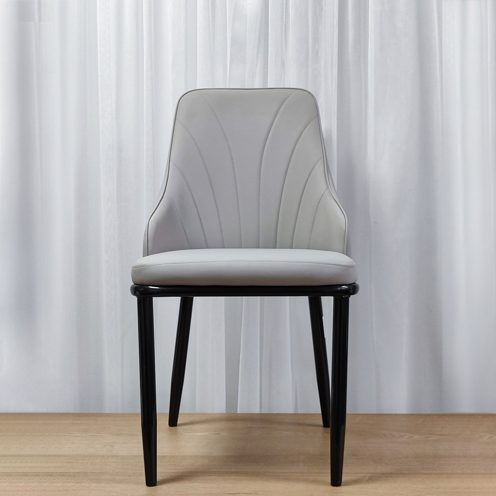 Стул металлический Baizheng 88×47×45 см, искусственная кожа, серый, до 150 кг