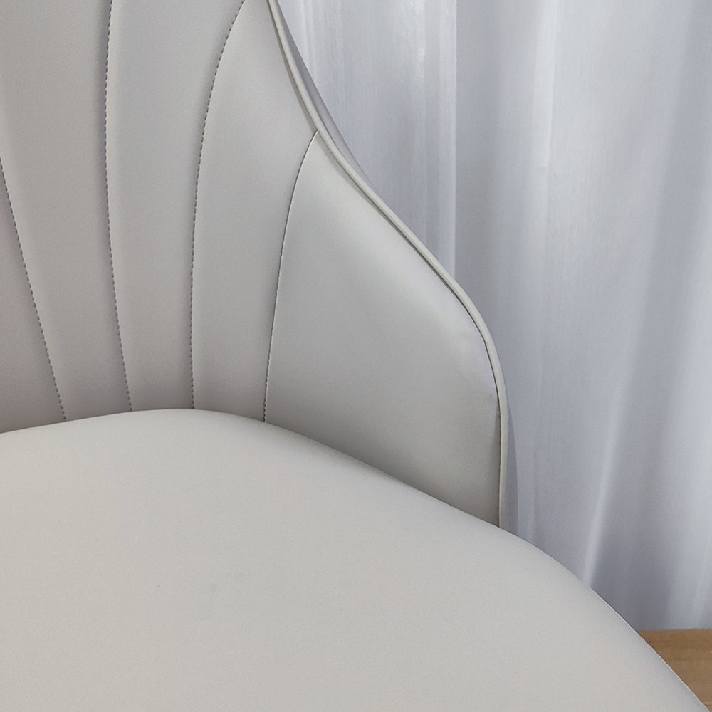 Стул металлический Baizheng 88×47×45 см, искусственная кожа, серый, до 150 кг