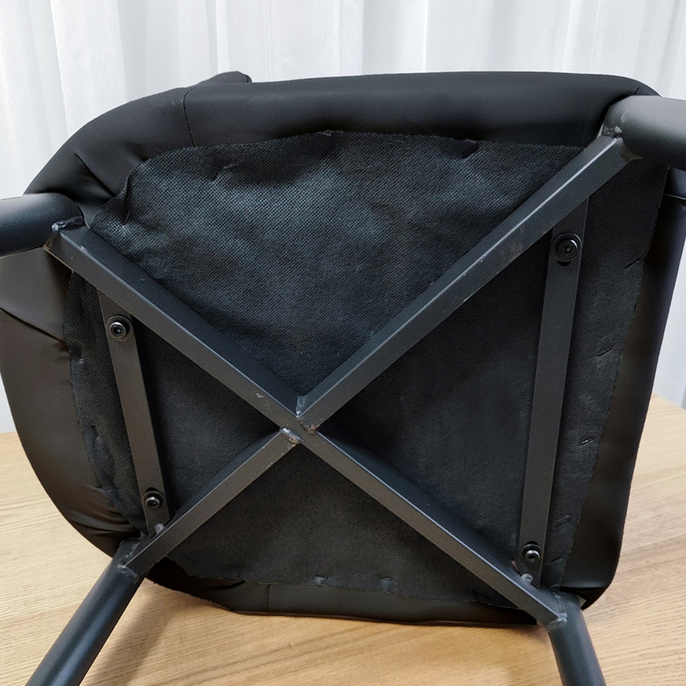 Стул металлический Baizheng 89×43×45 см, искусственная кожа, черный, до 150 кг