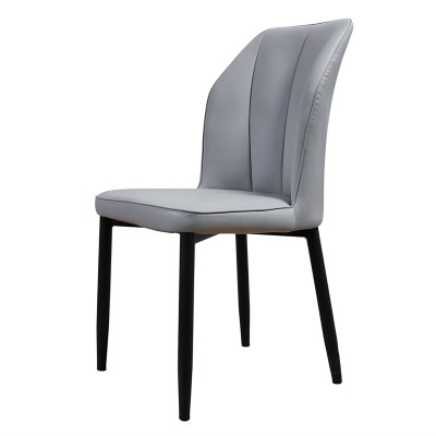 Стул металлический 89*43*45 см до 150 кг искусственная кожа светло-серый Baizheng