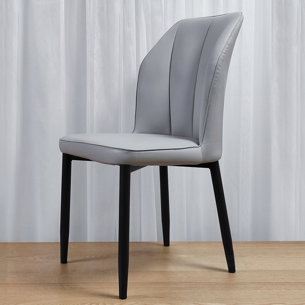 Стул металлический Baizheng 89×43×45 см, искусственная кожа, светло-серый, до 150 кг