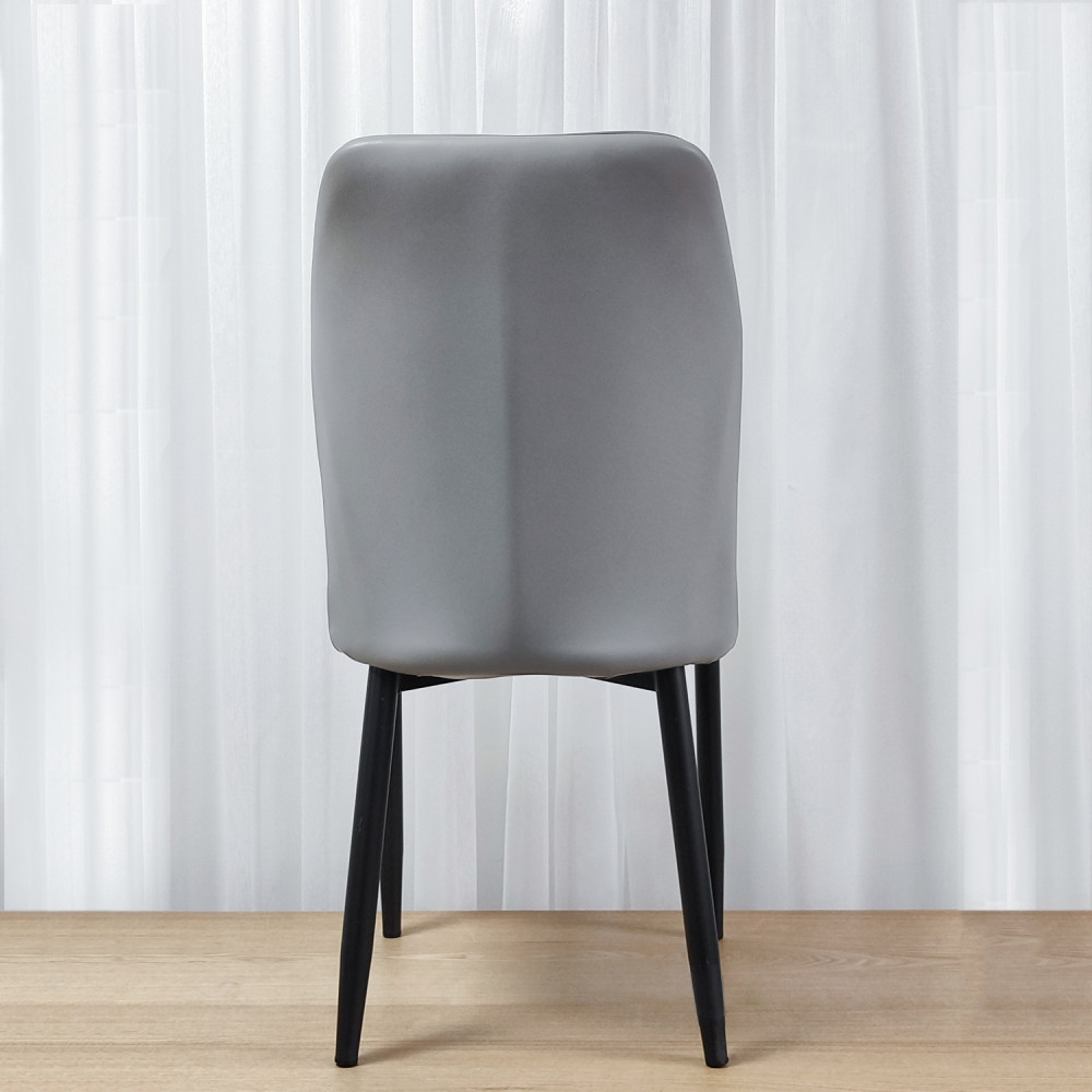 Стул металлический Baizheng 89×43×45 см, искусственная кожа, светло-серый, до 150 кг