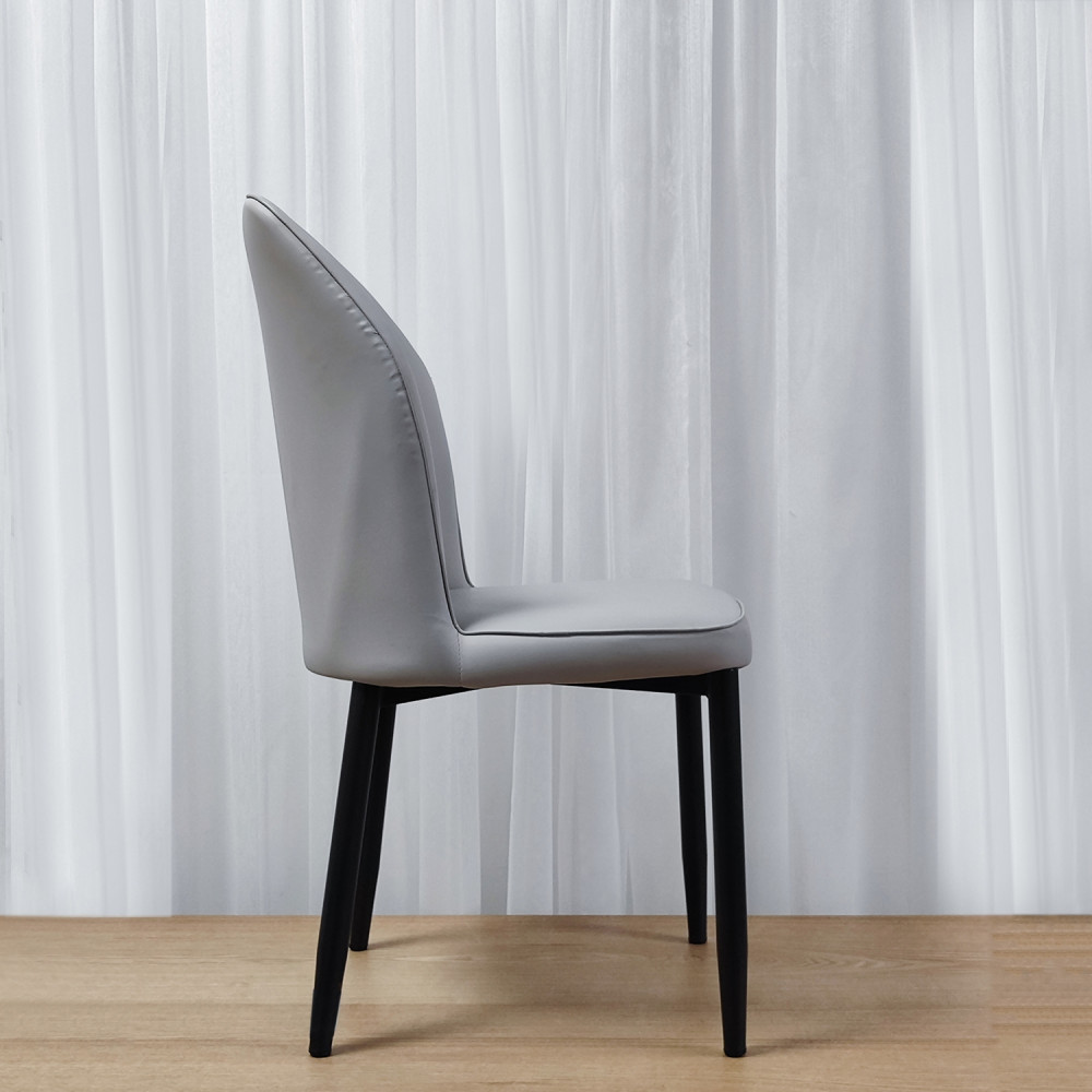 Стул металлический Baizheng 89×43×45 см, искусственная кожа, светло-серый, до 150 кг