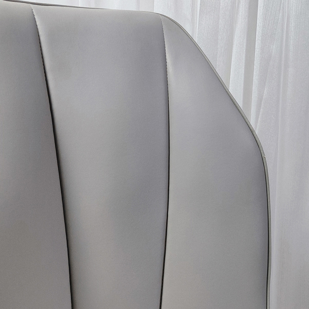 Стул металлический Baizheng 89×43×45 см, искусственная кожа, светло-серый, до 150 кг