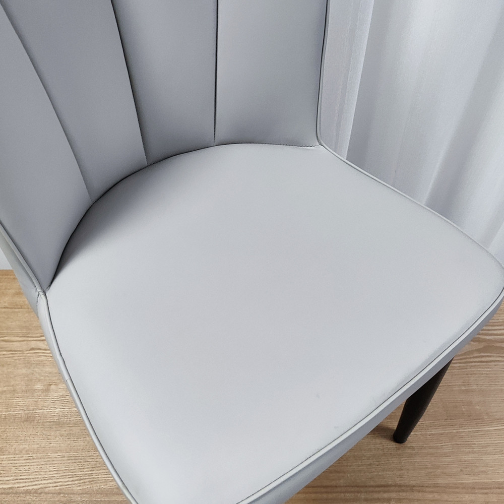 Стул металлический Baizheng 89×43×45 см, искусственная кожа, светло-серый, до 150 кг