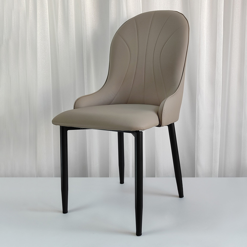 Стул металлический Baizheng 89×46×45 см, искусственная кожа, бежевый, до 150 кг