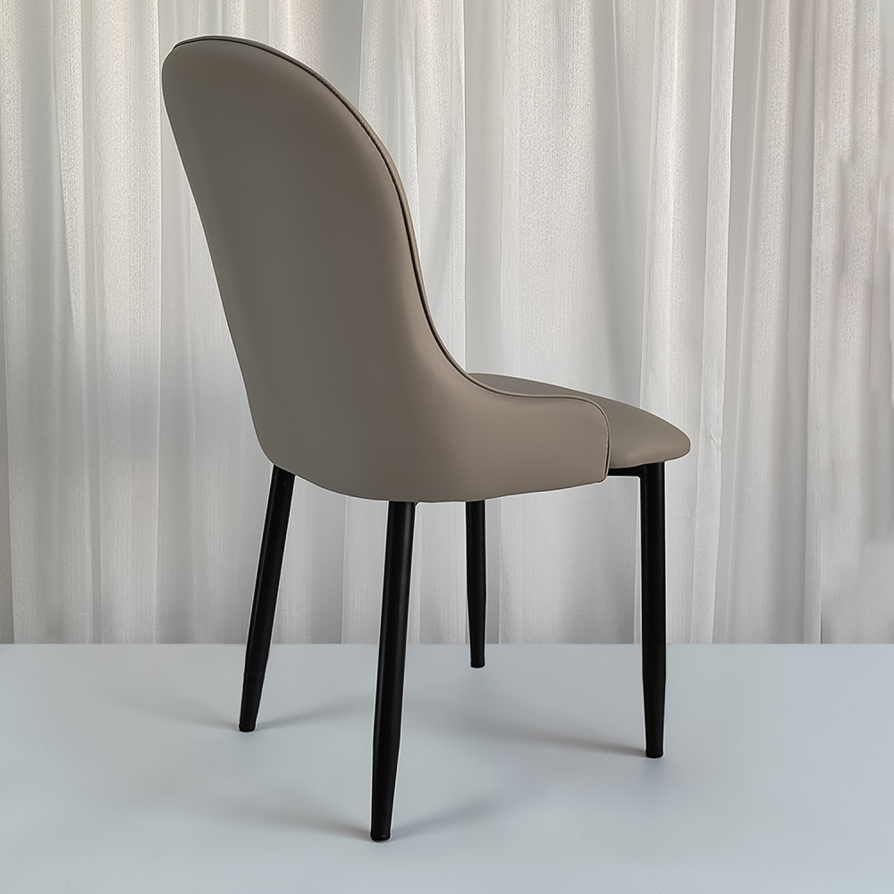 Стул металлический Baizheng 89×46×45 см, искусственная кожа, бежевый, до 150 кг