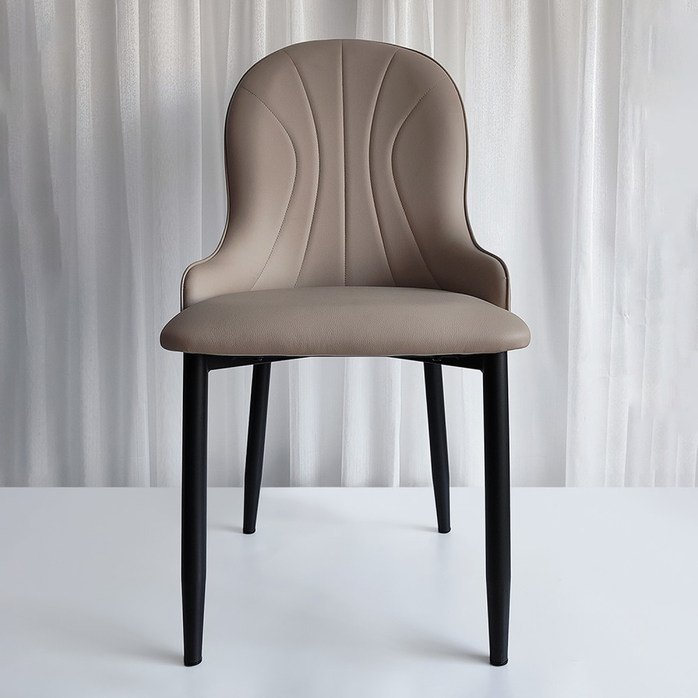 Стул металлический Baizheng 89×46×45 см, искусственная кожа, бежевый, до 150 кг