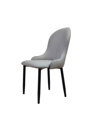 Стул металлический Baizheng 89×46×45 см, искусственная кожа, светло-серый, до 150 кг