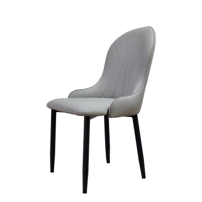 Стул металлический 89*46*45 см до 150 кг искусственная кожа светло-серый Baizheng