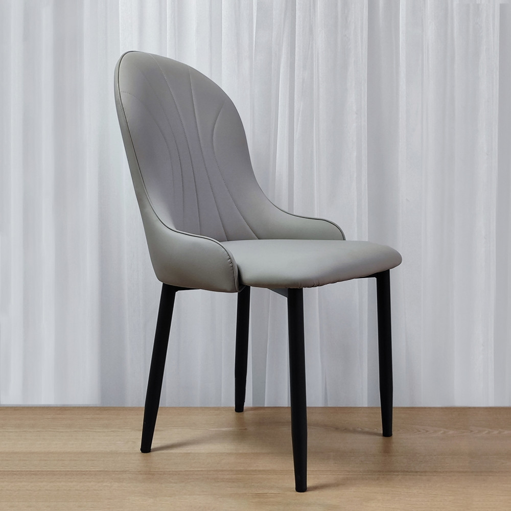 Стул металлический Baizheng 89×46×45 см, искусственная кожа, светло-серый, до 150 кг