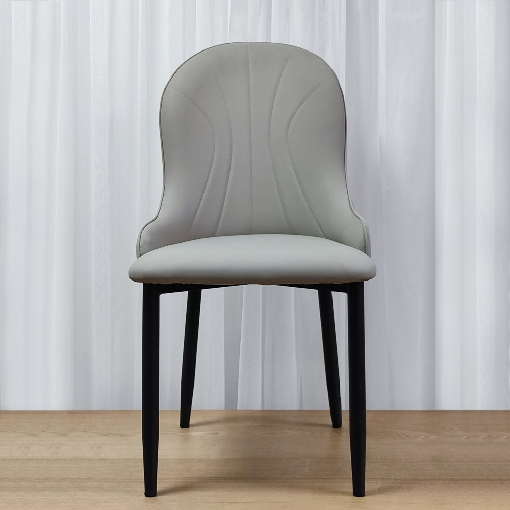 Стул металлический Baizheng 89×46×45 см, искусственная кожа, светло-серый, до 150 кг