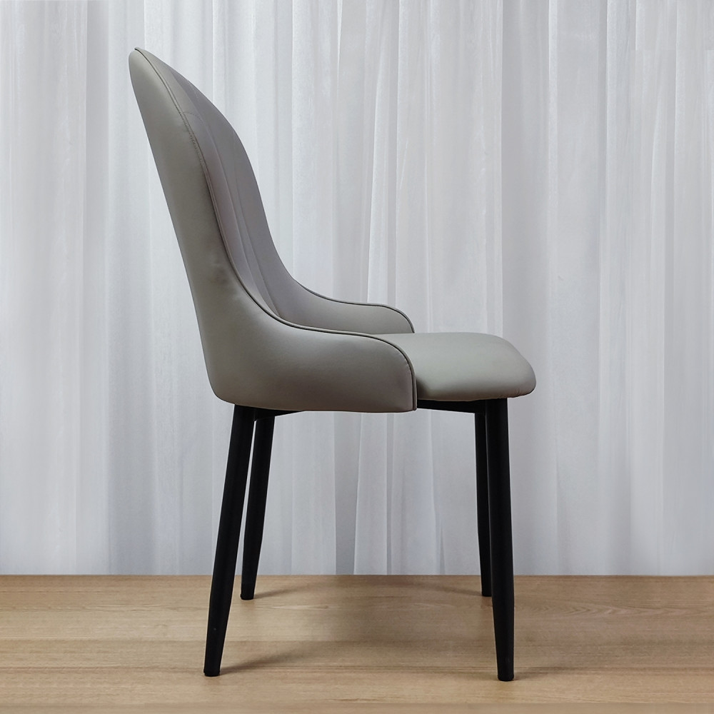 Стул металлический Baizheng 89×46×45 см, искусственная кожа, светло-серый, до 150 кг