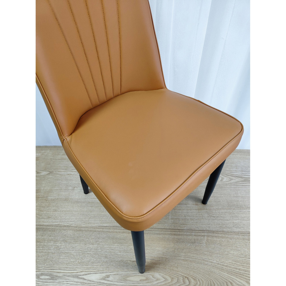 Стул металлический Baizheng 87×53×45 см, искусственная кожа, коричневый, до 150 кг