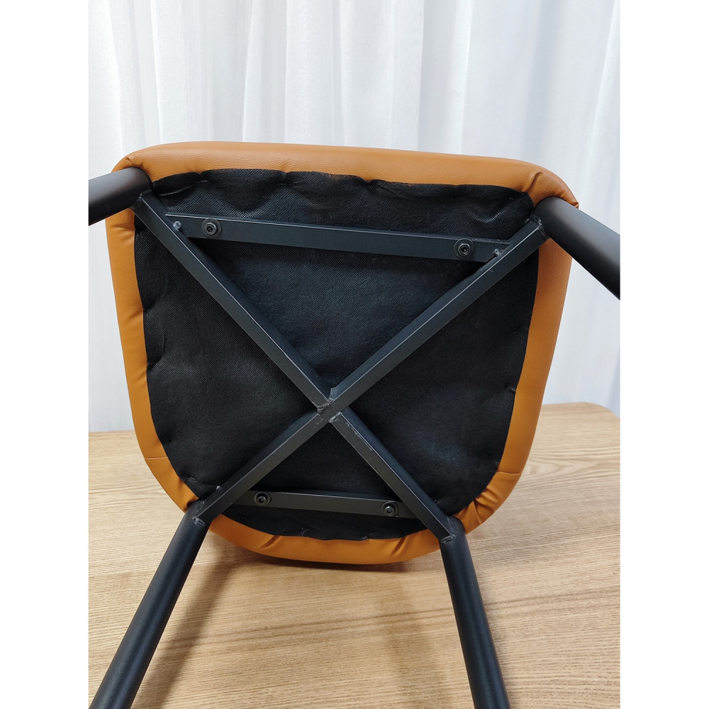 Стул металлический Baizheng 87×53×45 см, искусственная кожа, коричневый, до 150 кг