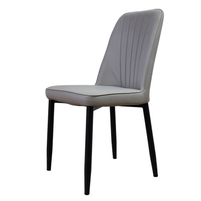 Стул металлический 87*53*45 cм до 150 кг искусственная кожа серый Baizheng