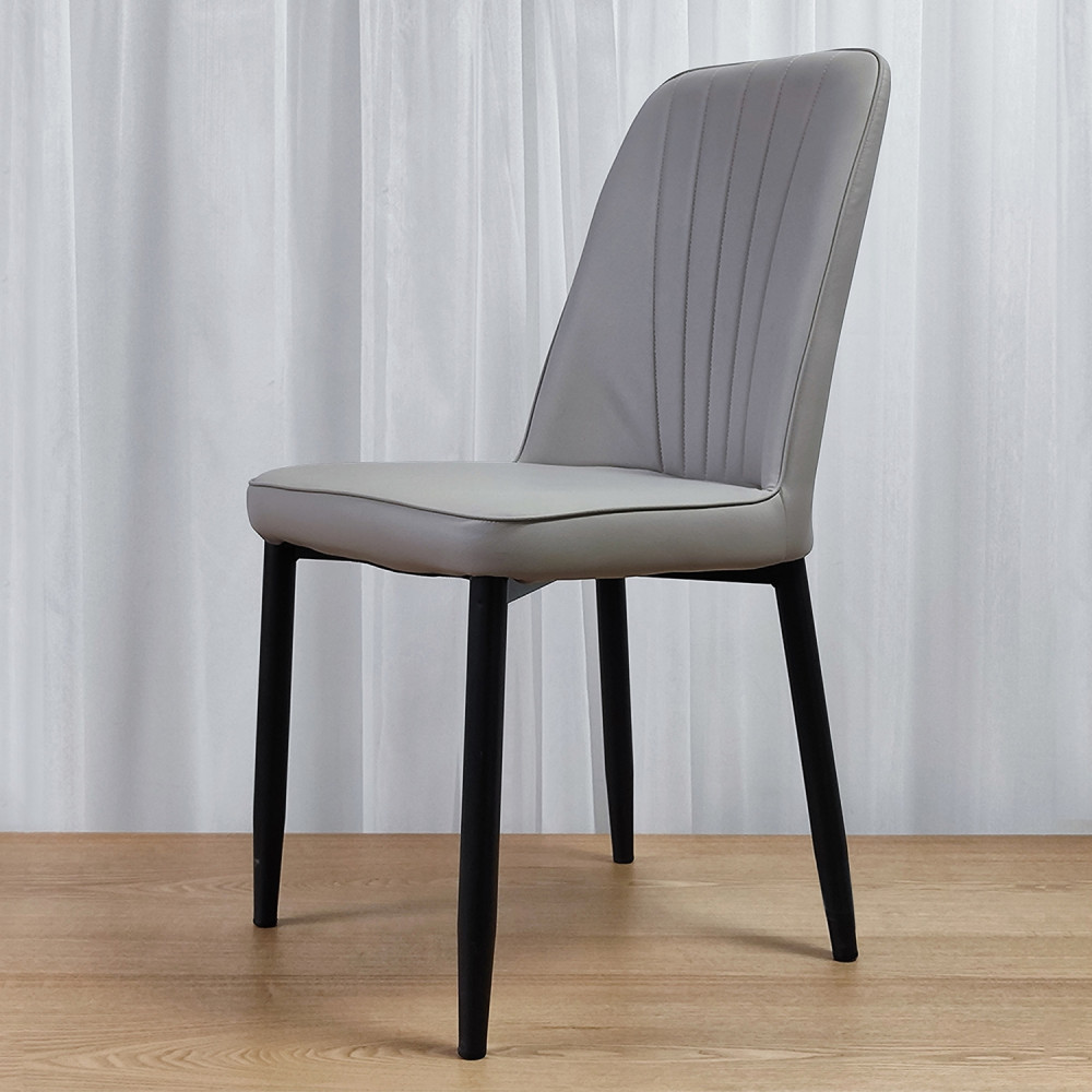Стул металлический Baizheng 87×53×45 см, искусственная кожа, серый, до 150 кг